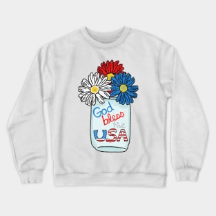 God Bless the USA (Large Print) Crewneck Sweatshirt